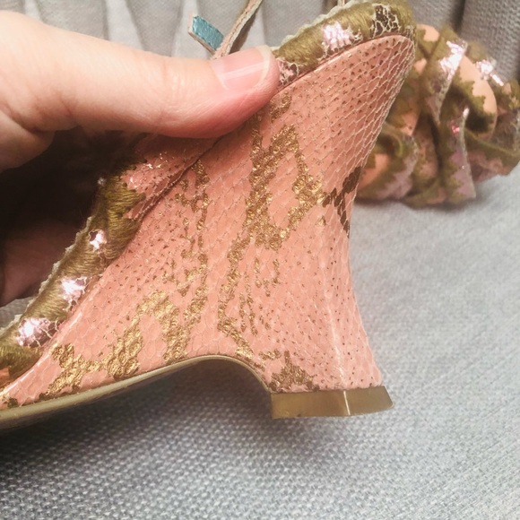 Size 38 Irregular Choice slingback, wedge heel, pumps - Picture 5 of 6